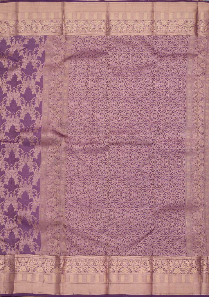 Lavender Zariwork Pure Silk Saree