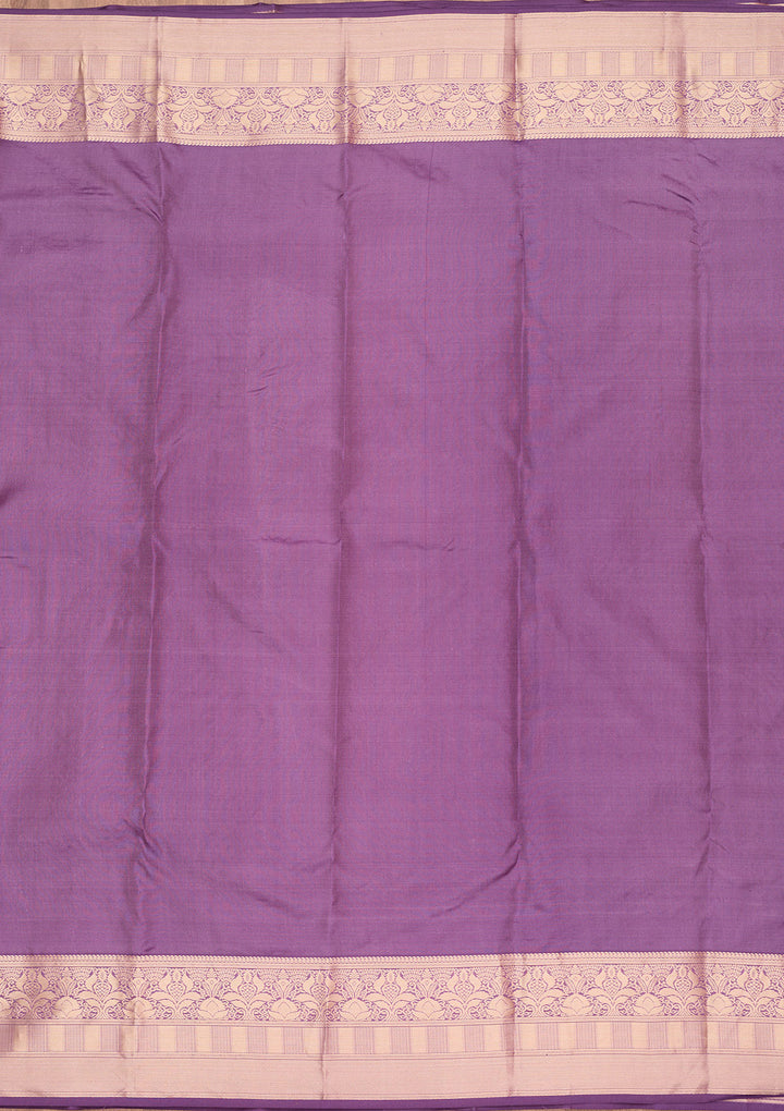 Lavender Zariwork Pure Silk Saree