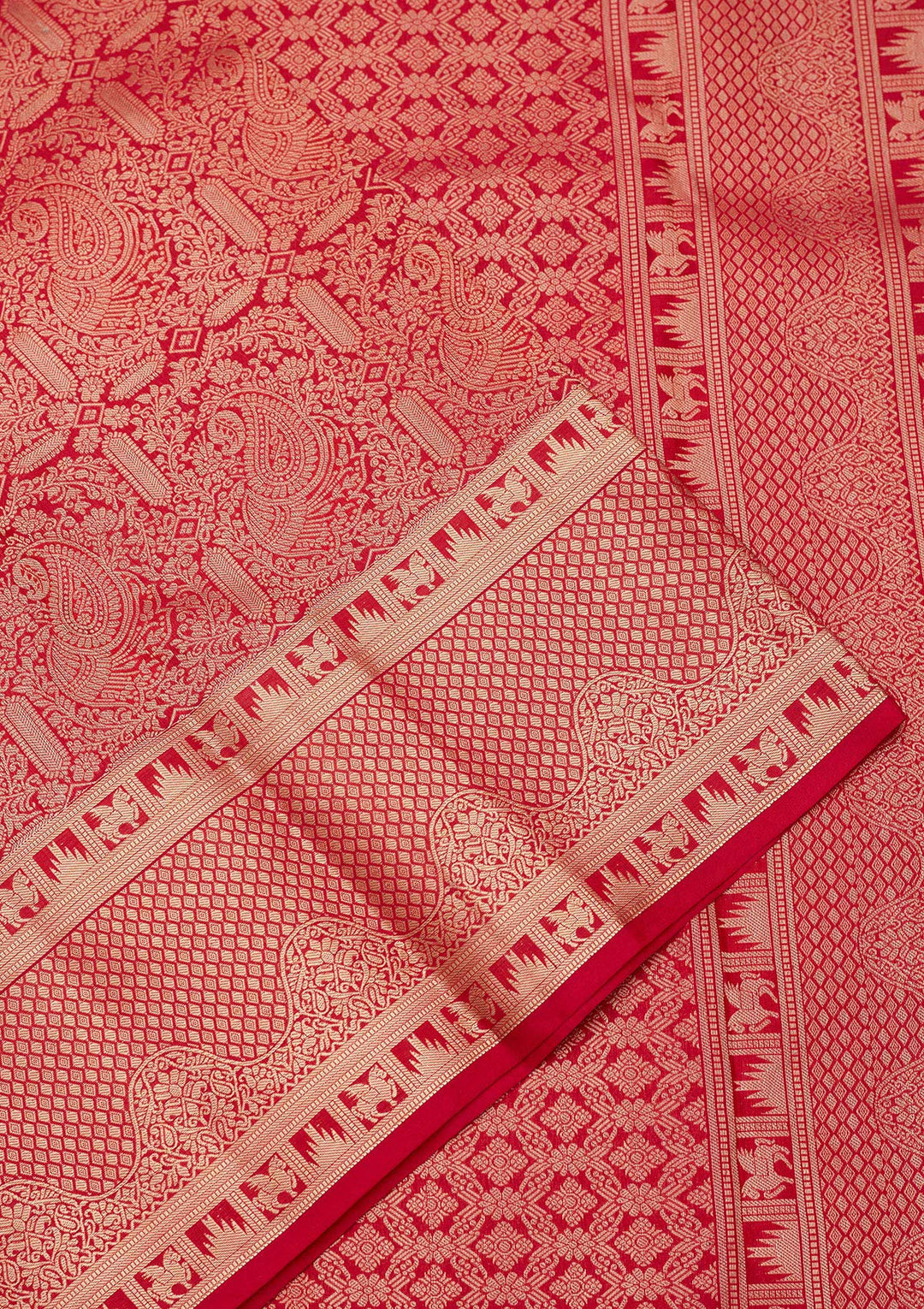 Red Zariwork Pure Silk Saree