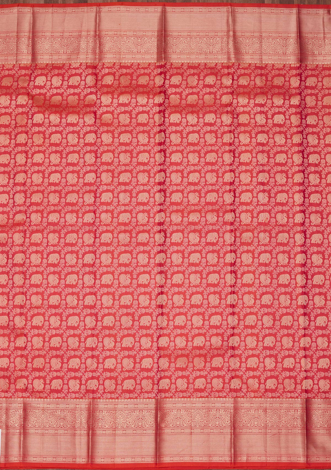 Orange Zariwork Pure Silk Saree