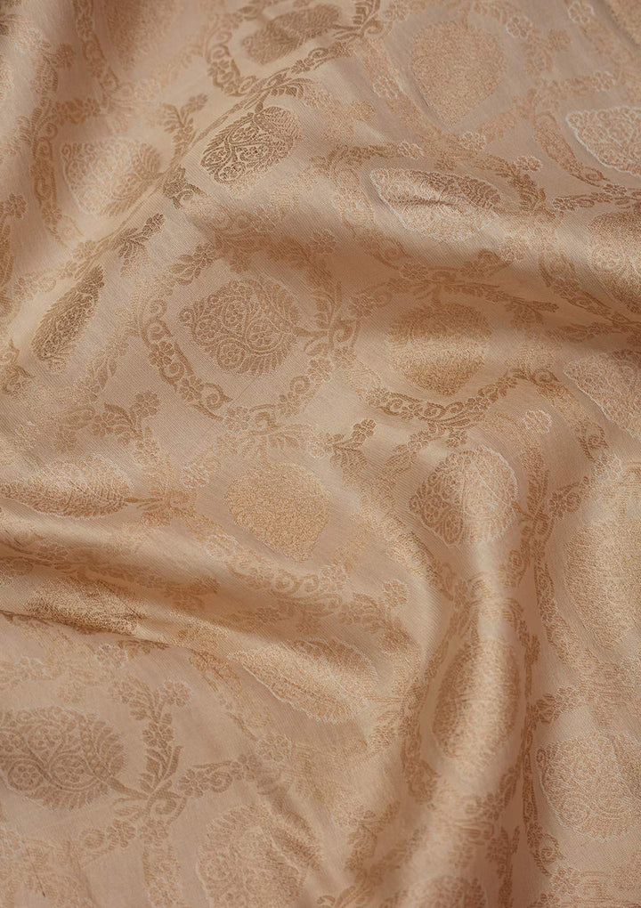 Cream Zariwork Pure Silk Saree