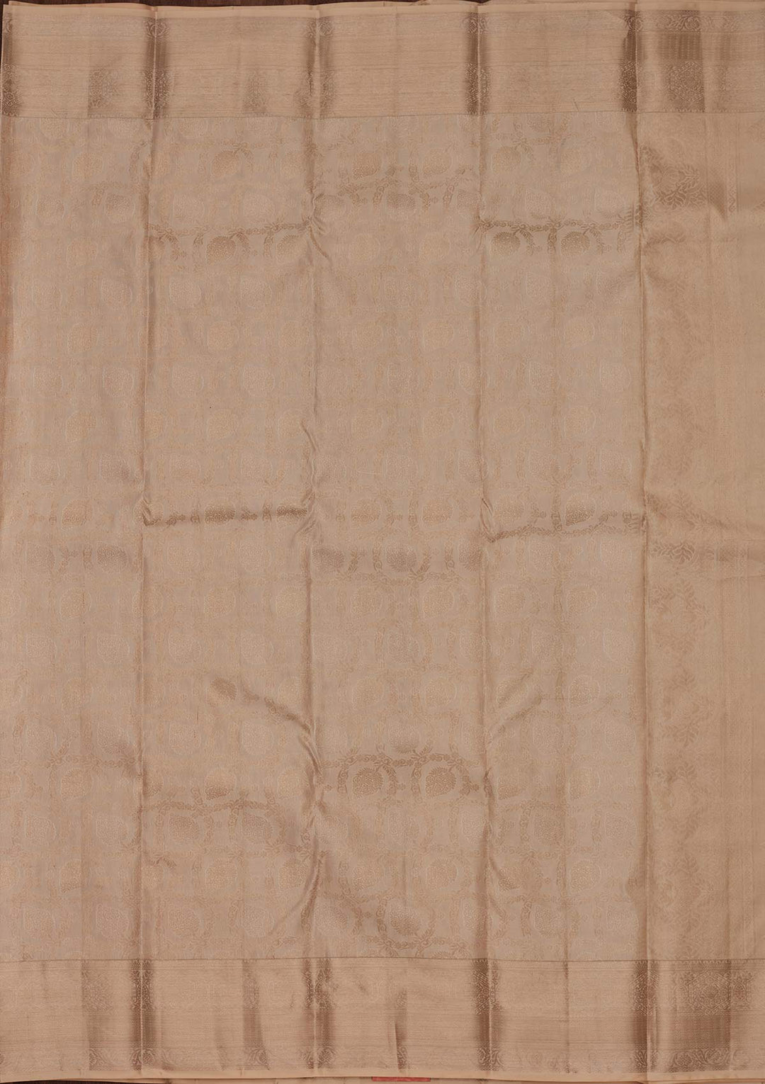 Cream Zariwork Pure Silk Saree