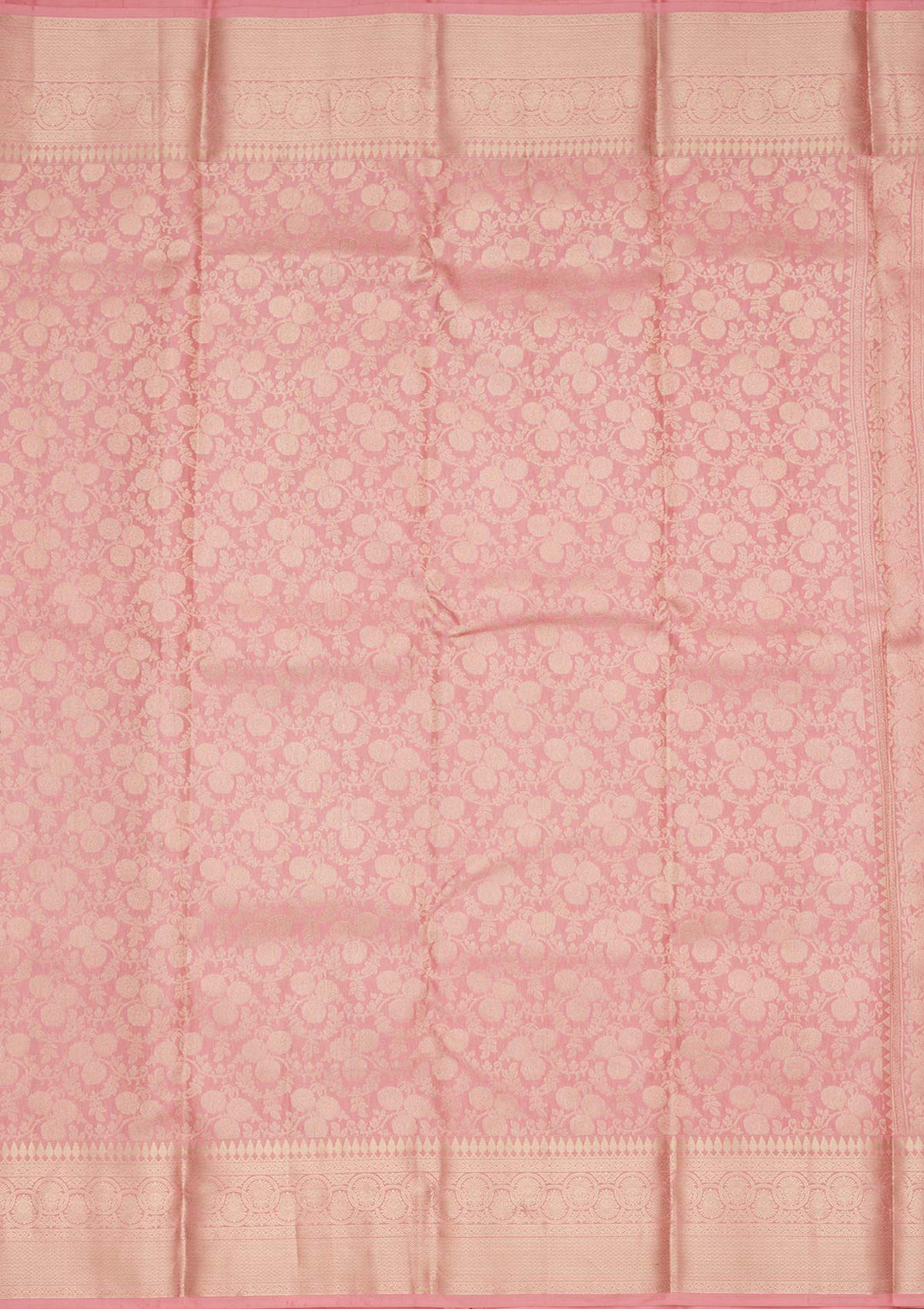 Onion Pink Zariwork Pure Silk Saree