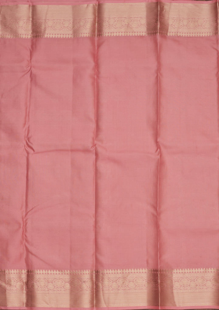 Onion Pink Zariwork Pure Silk Saree