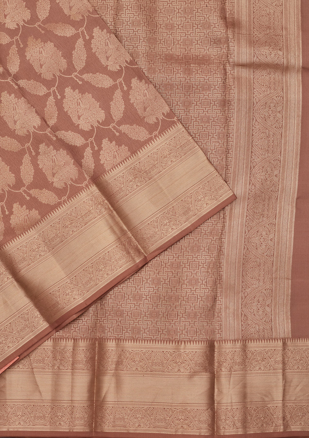 Beige Zariwork Pure Silk Saree