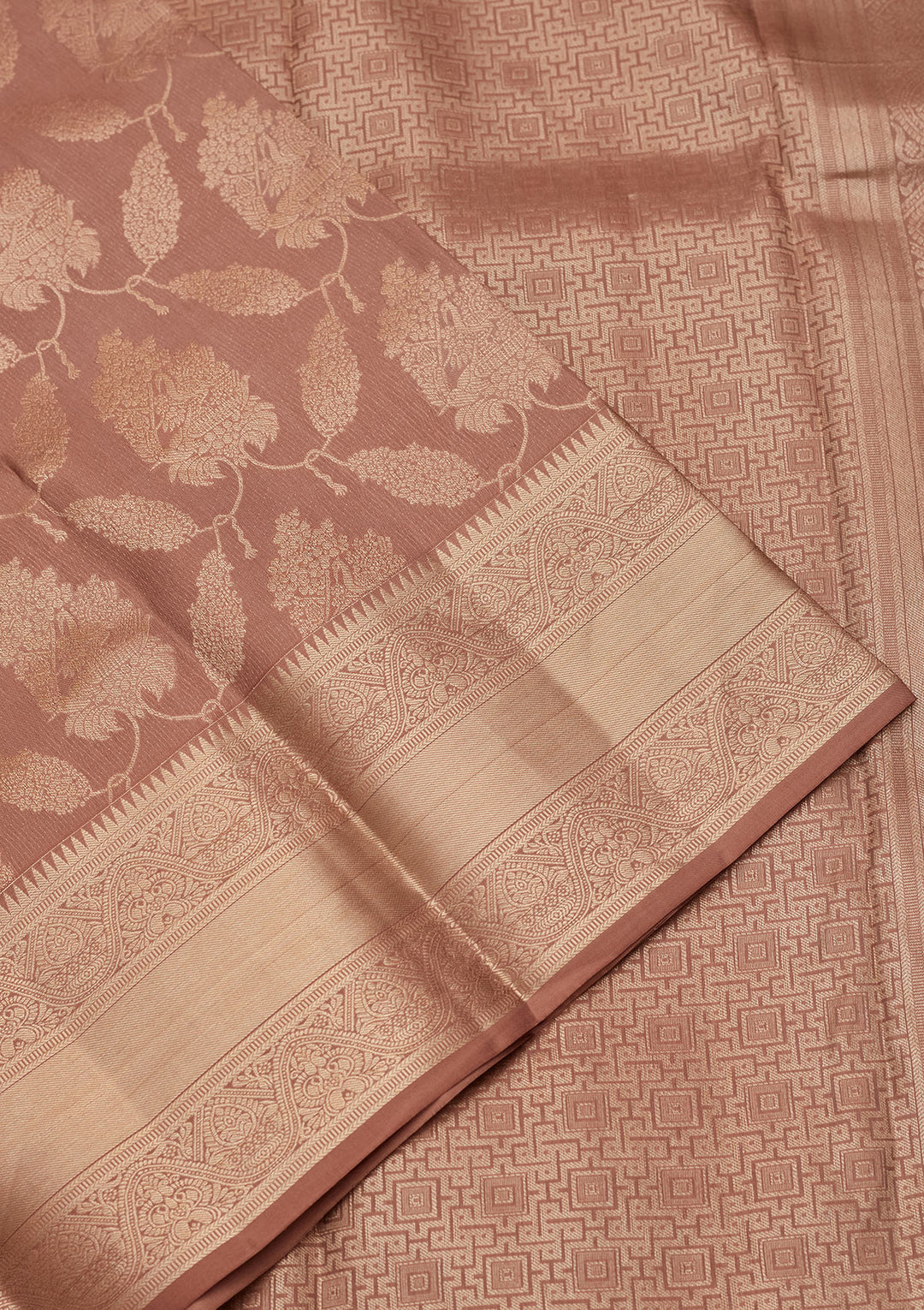 Beige Zariwork Pure Silk Saree