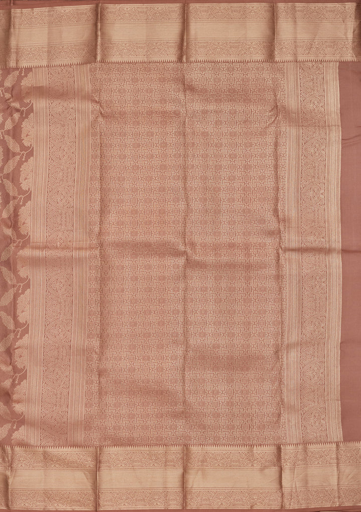 Beige Zariwork Pure Silk Saree