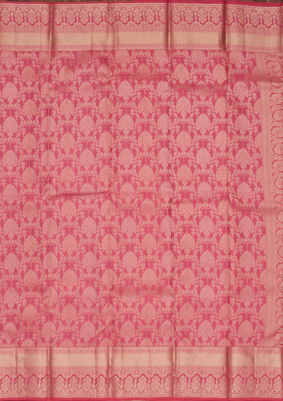 Onion Pink Zariwork Pure Silk Saree