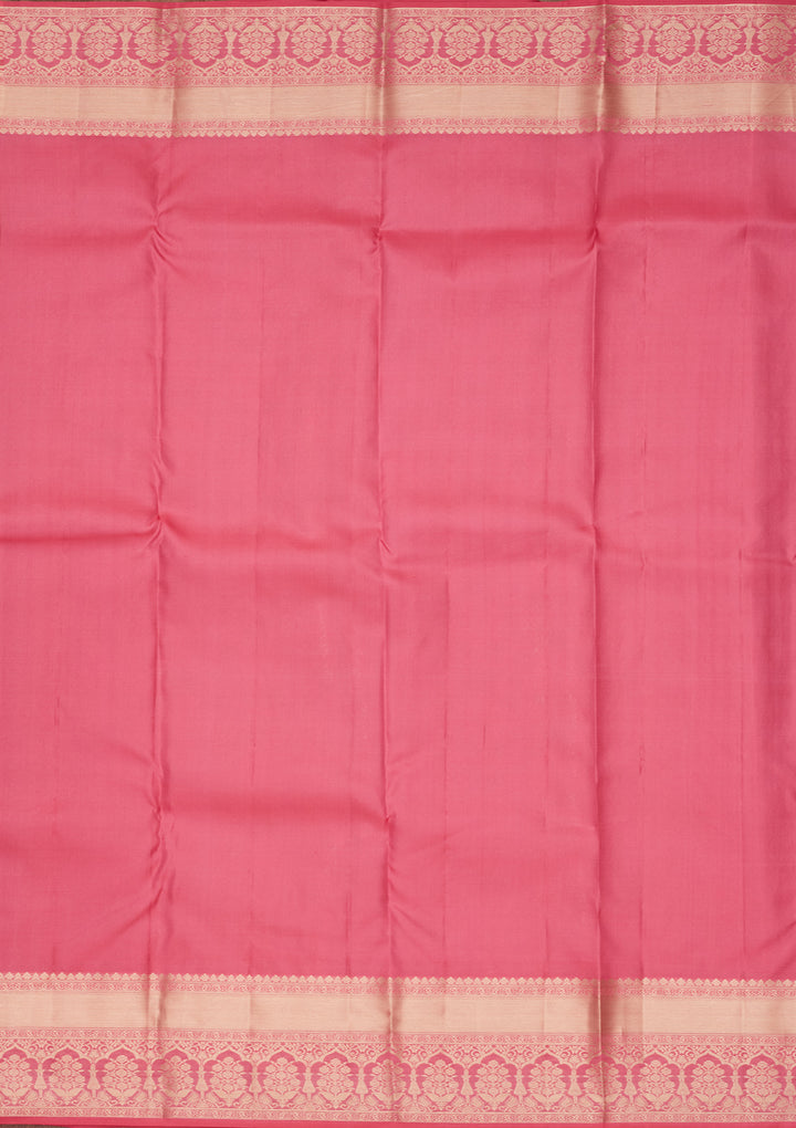 Onion Pink Zariwork Pure Silk Saree