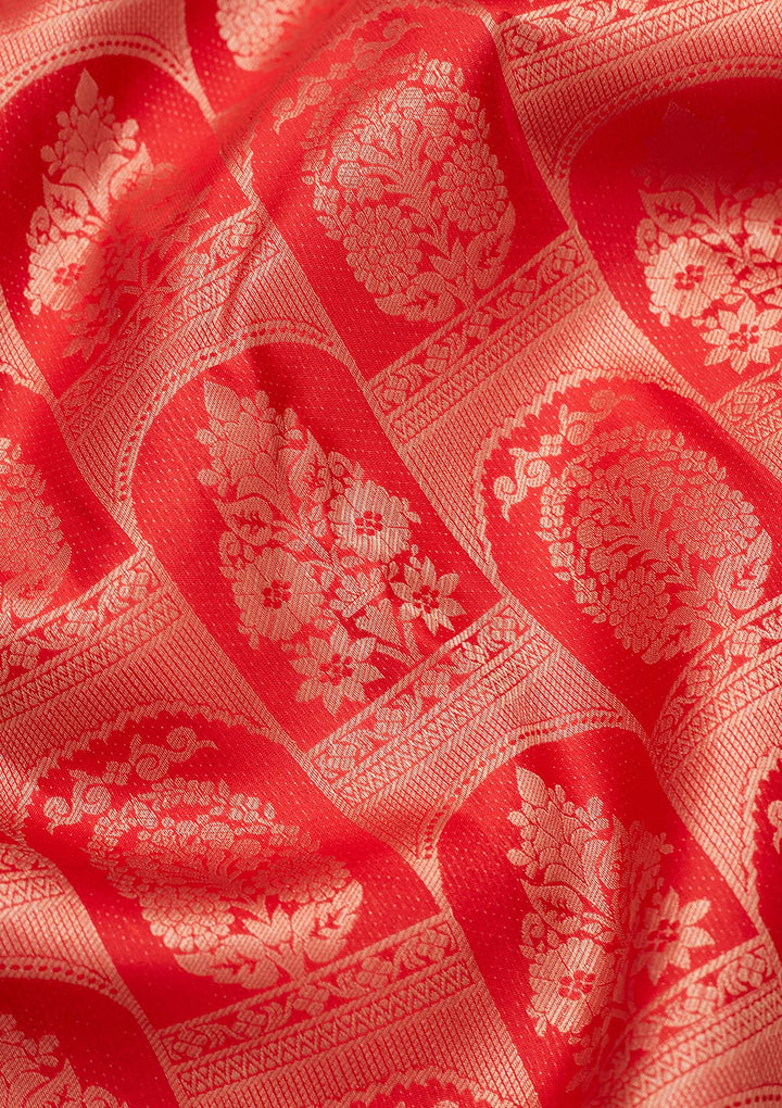 Red Zariwork Pure Silk Saree