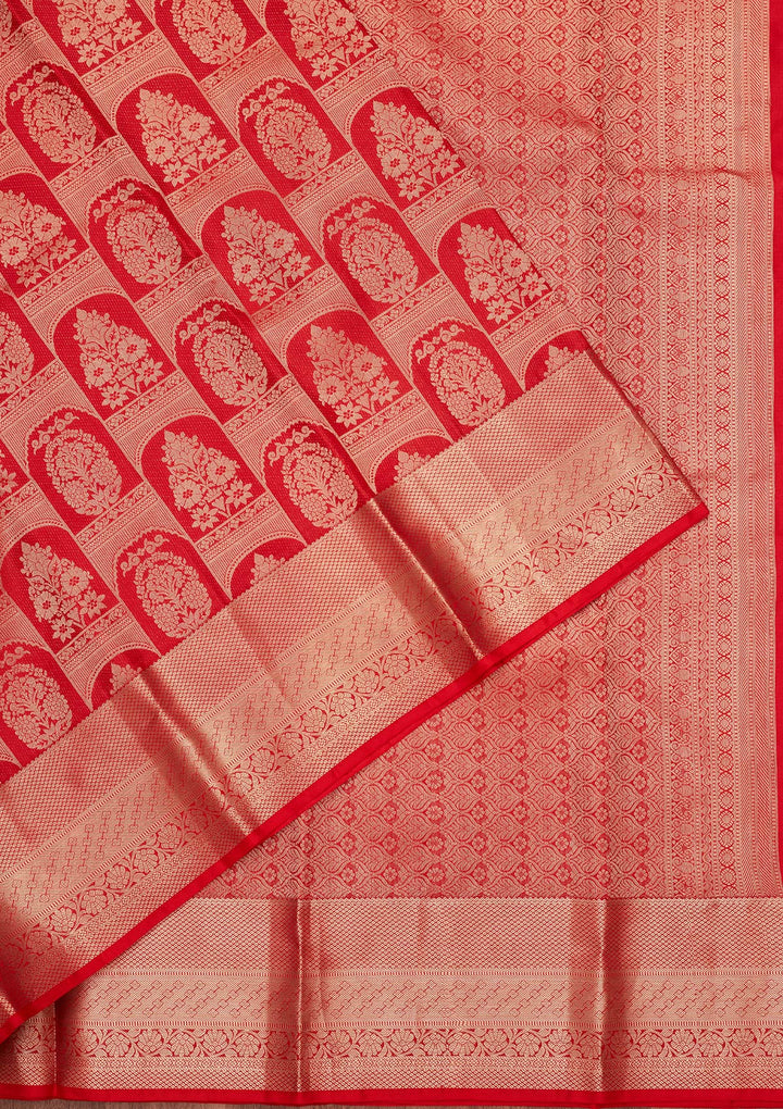 Red Zariwork Pure Silk Saree