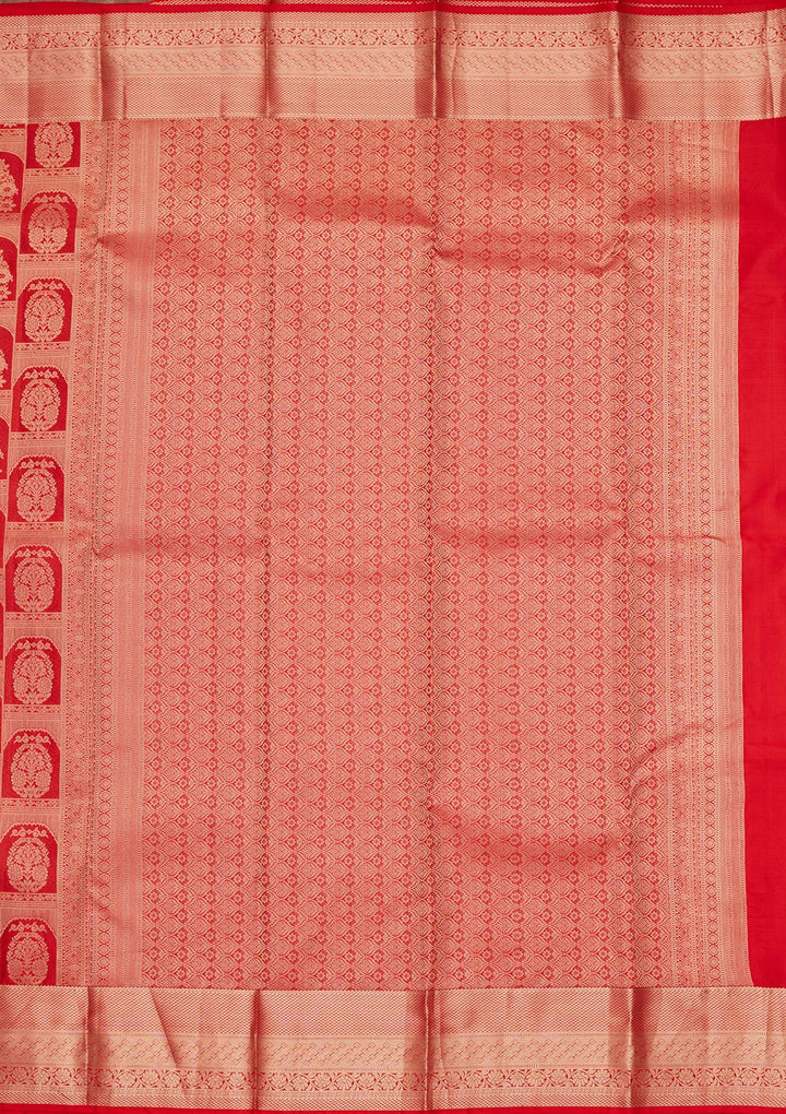 Red Zariwork Pure Silk Saree