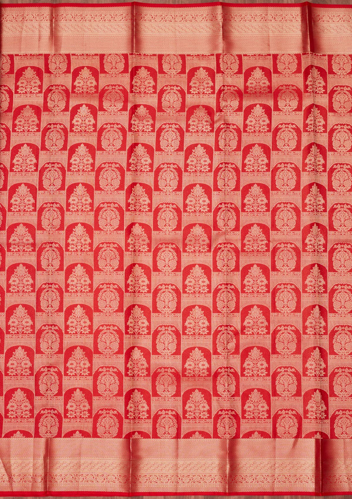 Red Zariwork Pure Silk Saree