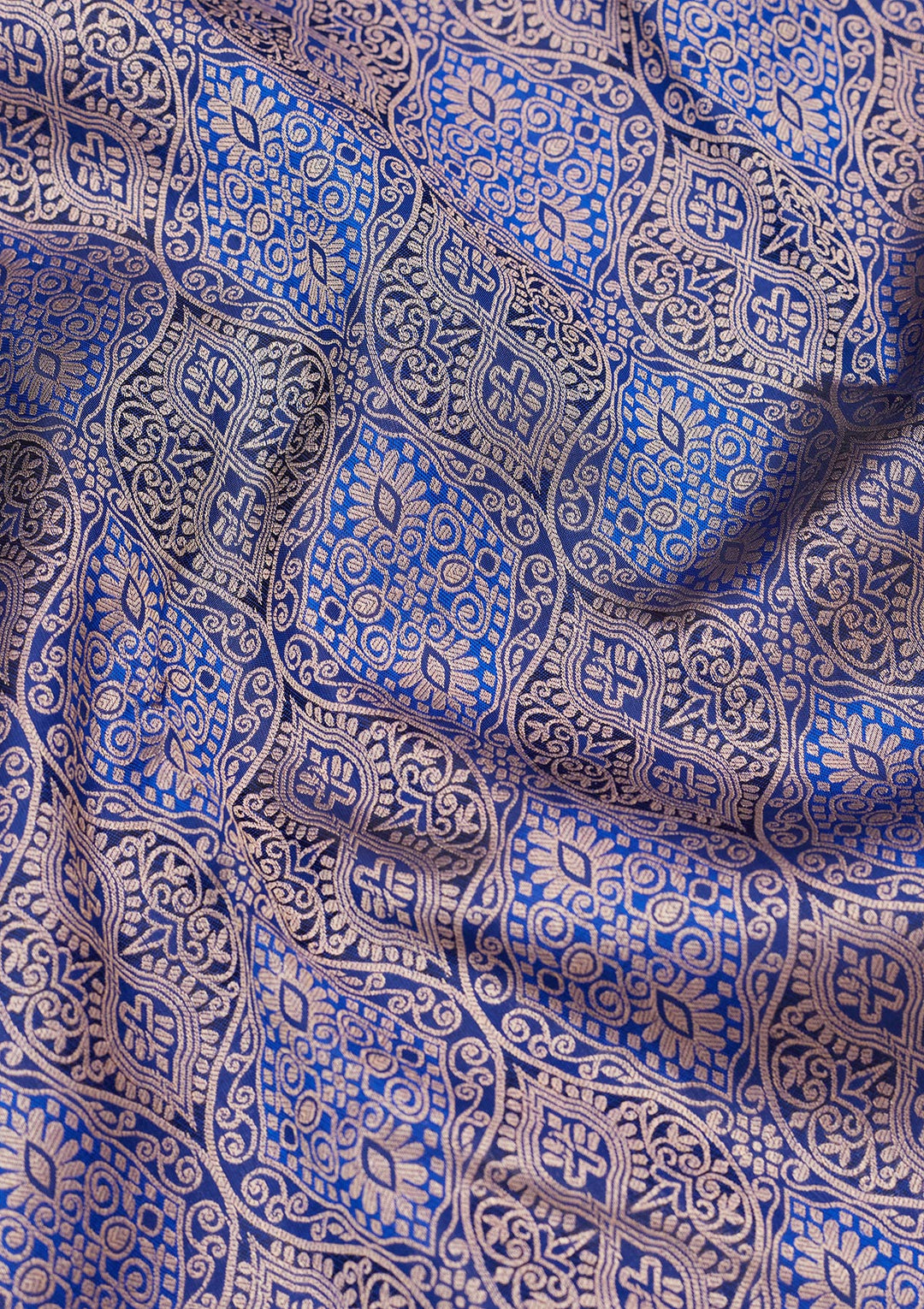 Royal Blue Zariwork Pure Silk Saree