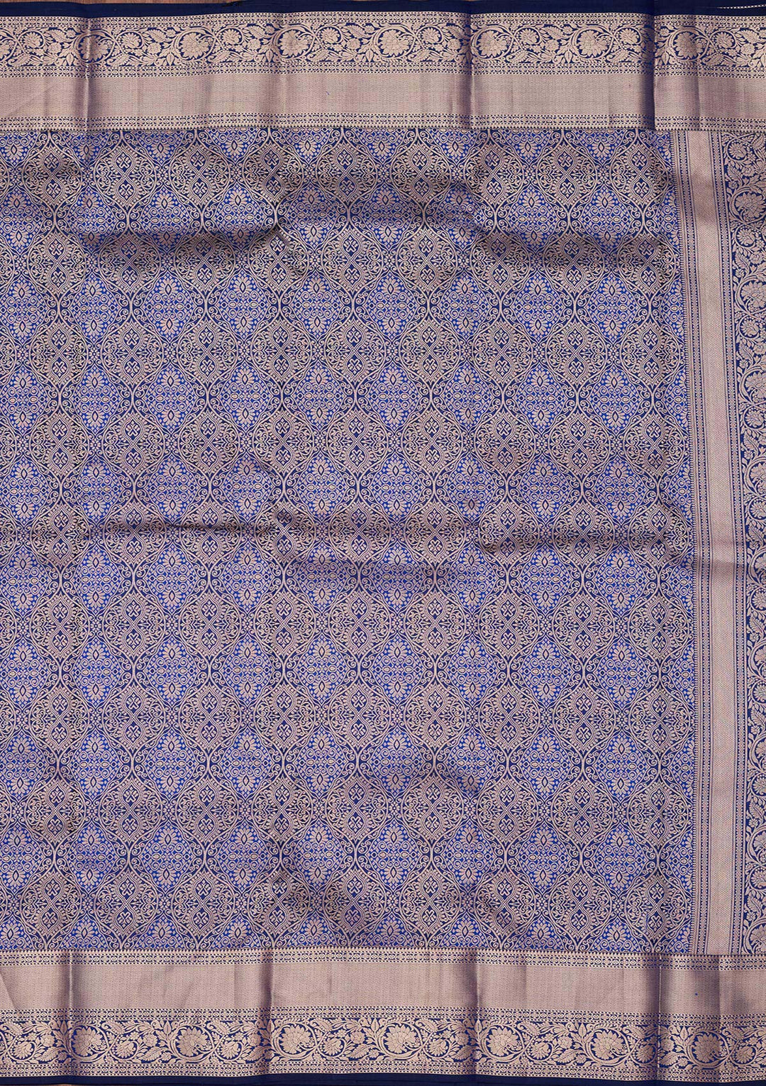 Royal Blue Zariwork Pure Silk Saree