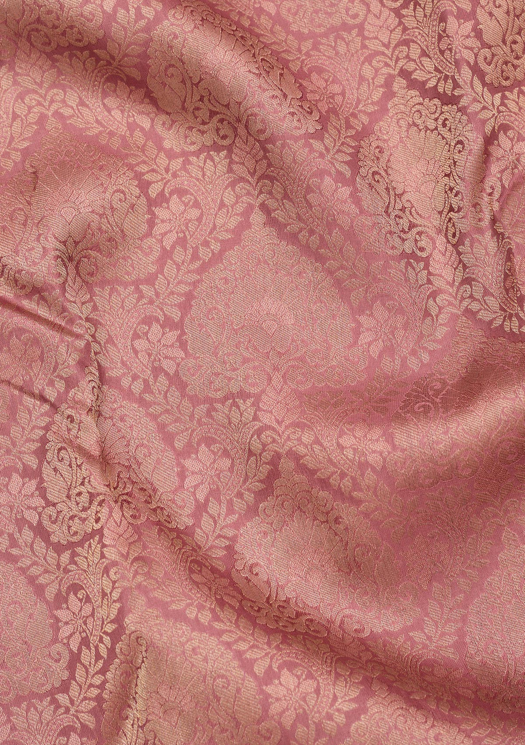 Onion Pink Zariwork Pure Silk Saree