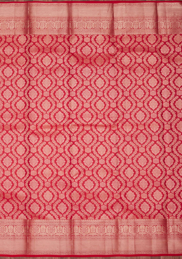 Red Zariwork Pure Silk Saree