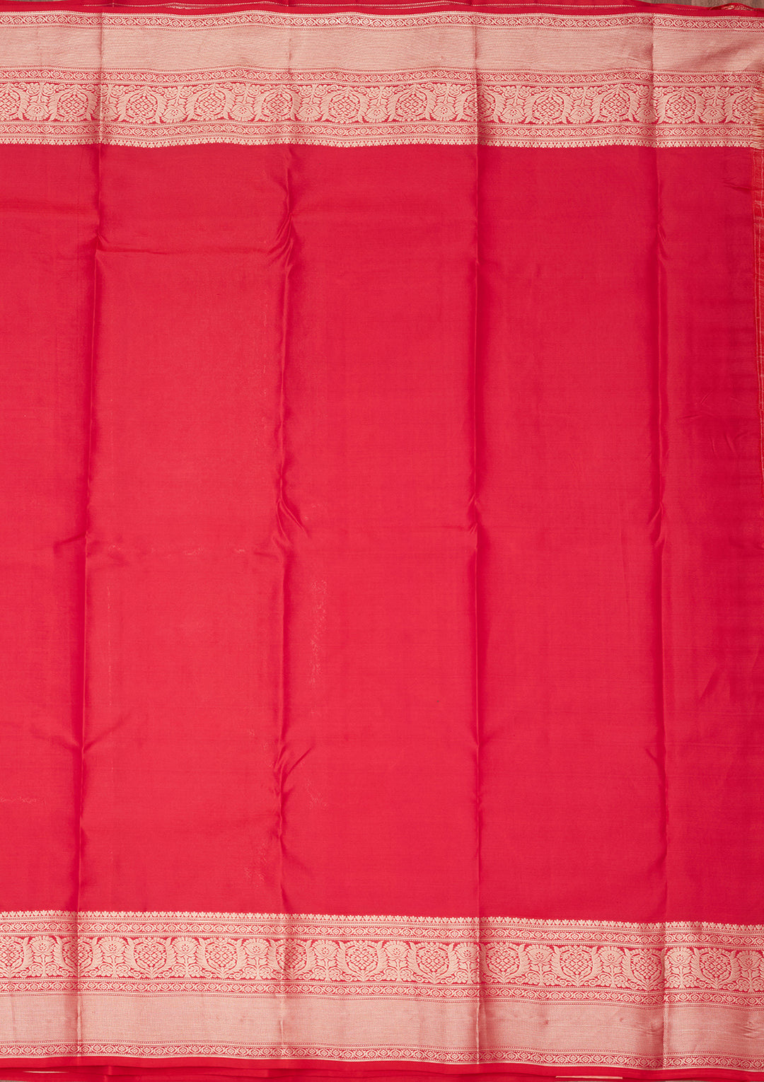 Red Zariwork Pure Silk Saree