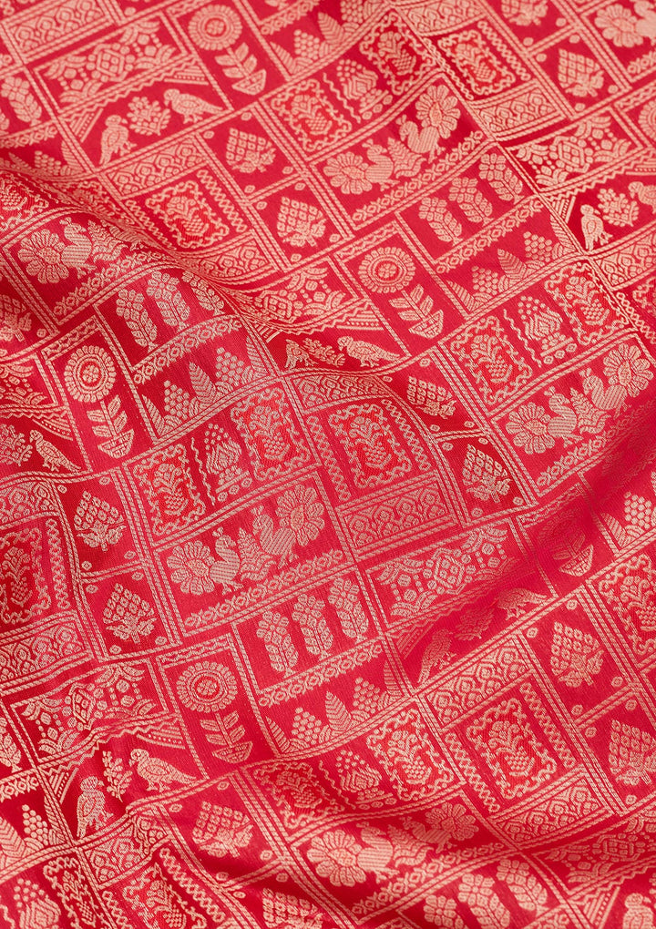 Maroon Zariwork Pure Silk Saree