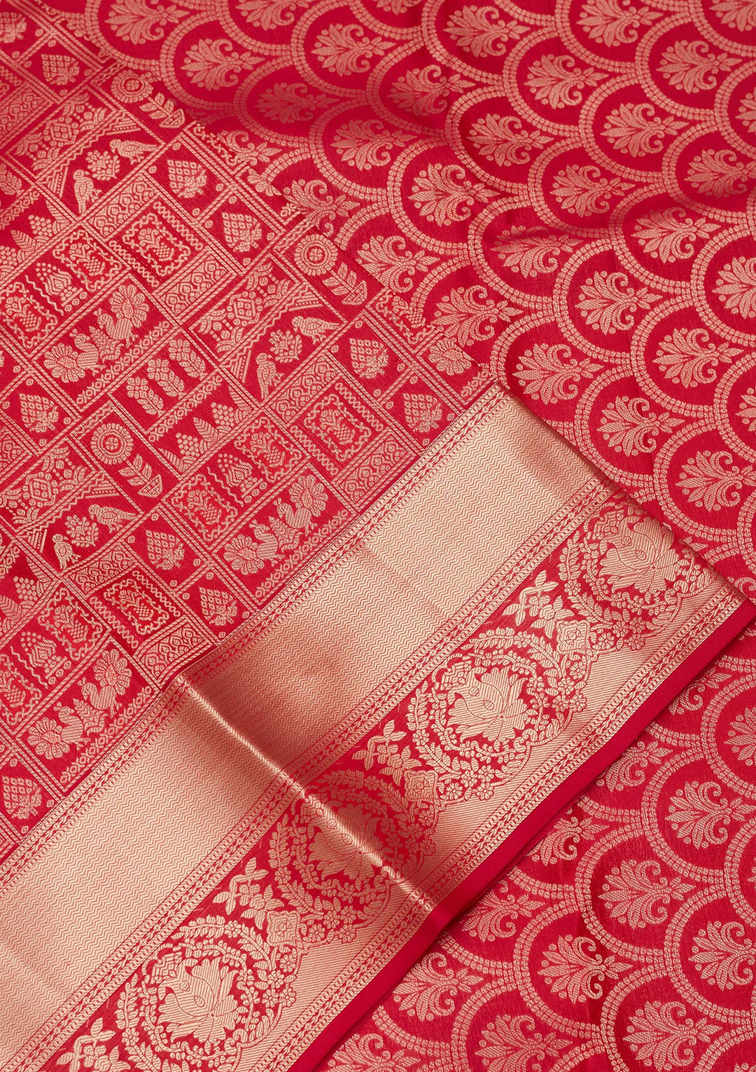 Maroon Zariwork Pure Silk Saree