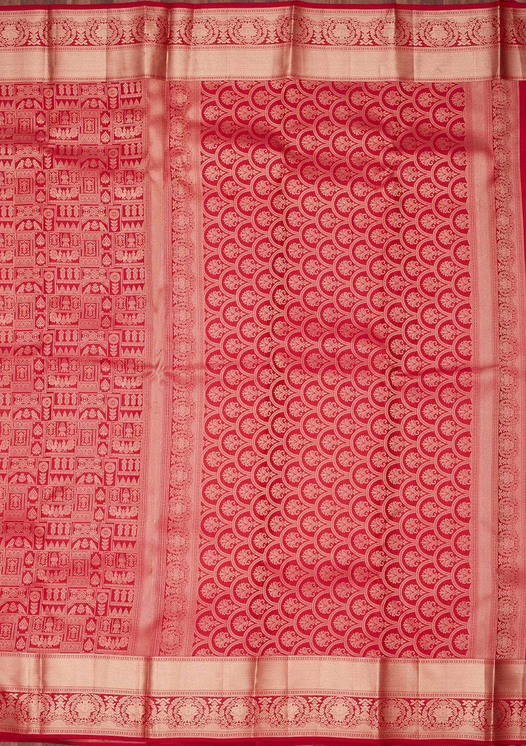 Maroon Zariwork Pure Silk Saree