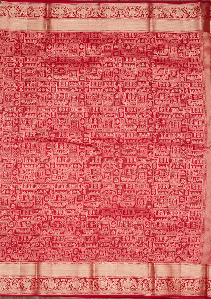 Maroon Zariwork Pure Silk Saree