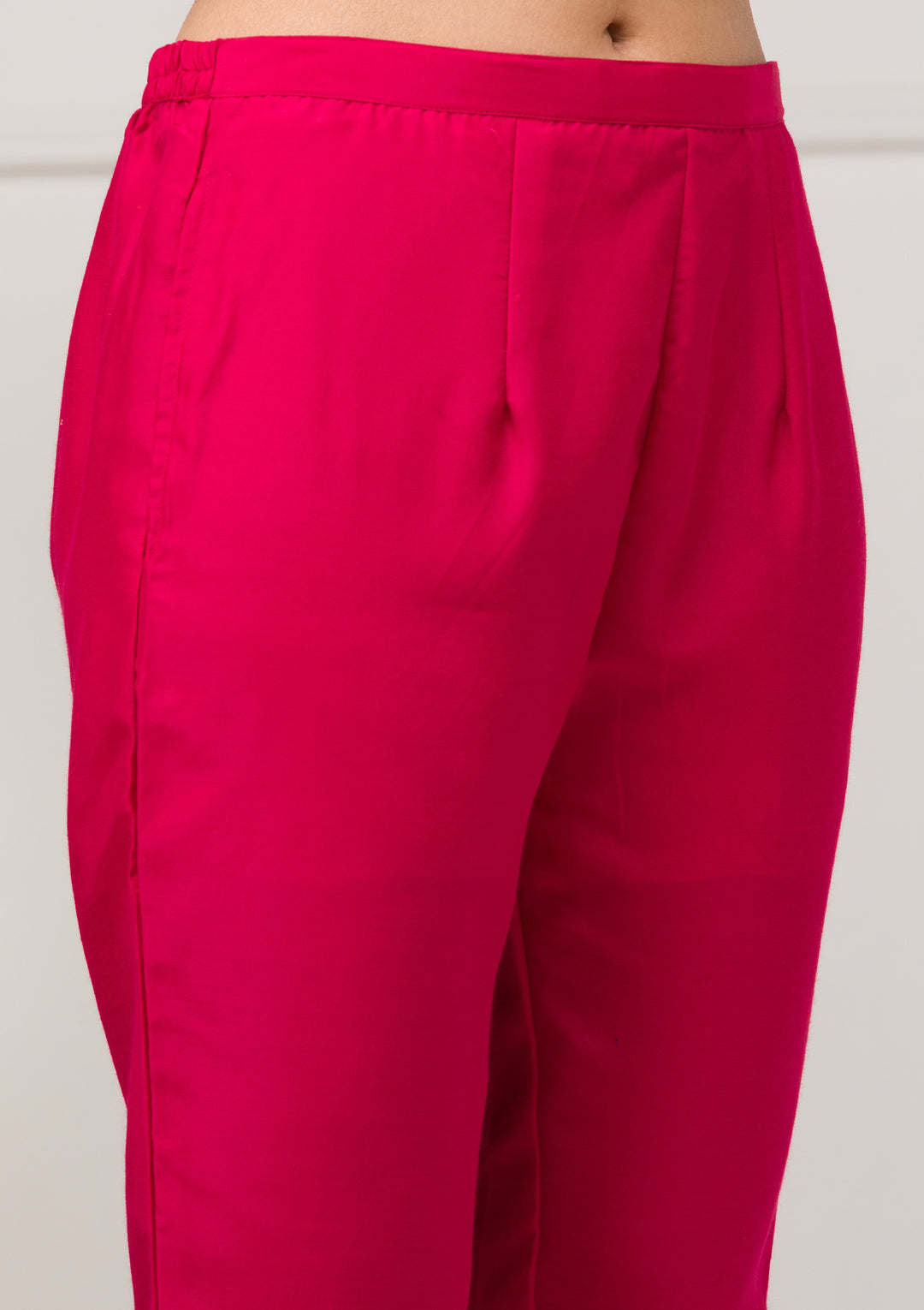 Rani Pink Sequins Raw Silk Readymade Salwar Suit