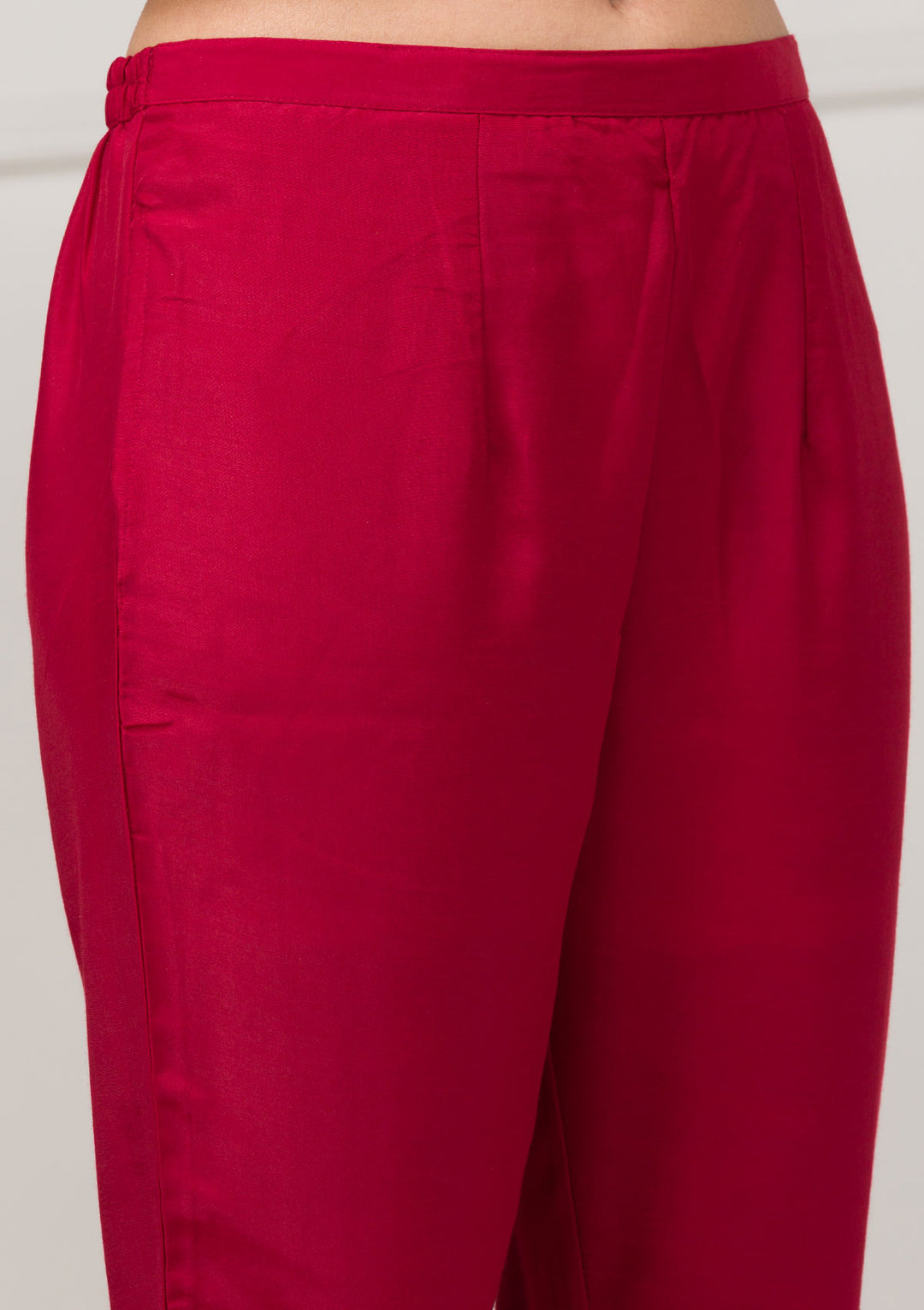 Maroon Sequins Raw Silk Readymade Salwar Suit