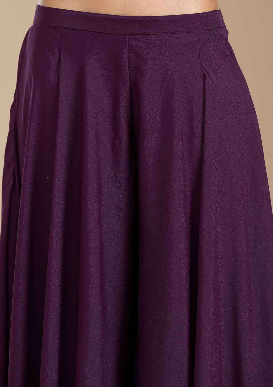 Wine Zariwork (Gold) Georgette Readymade Salwar Suit