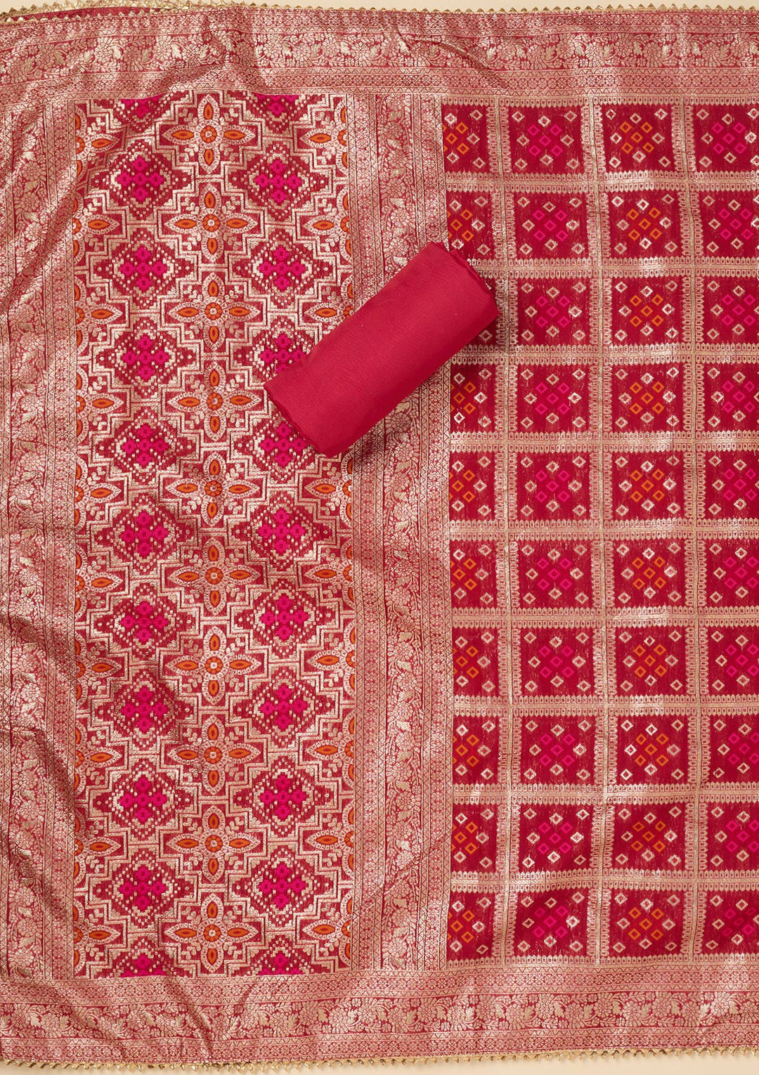 Yellow Zariwork Soft Raw Silk Unstitched Salwar Suit