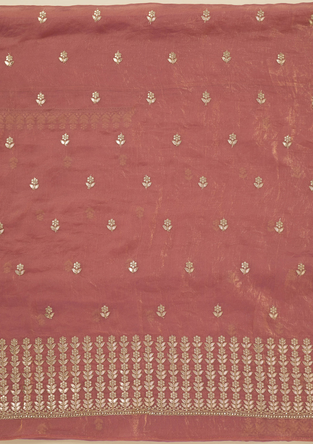 Onion Pink Gotapatti Semi Crepe Unstitched Salwar Suit