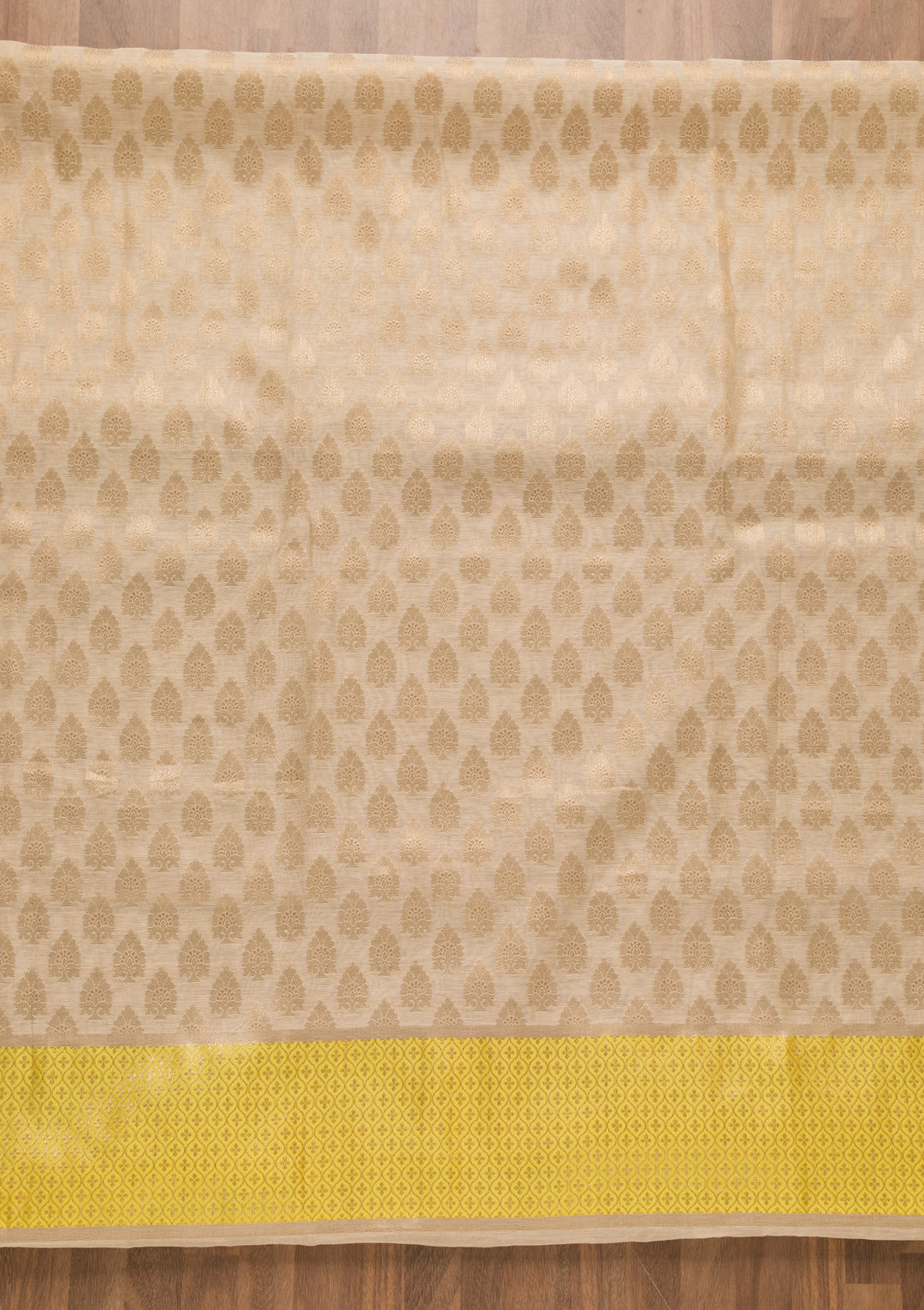 Gold Zariwork Brocade Unstitched Salwar Suit