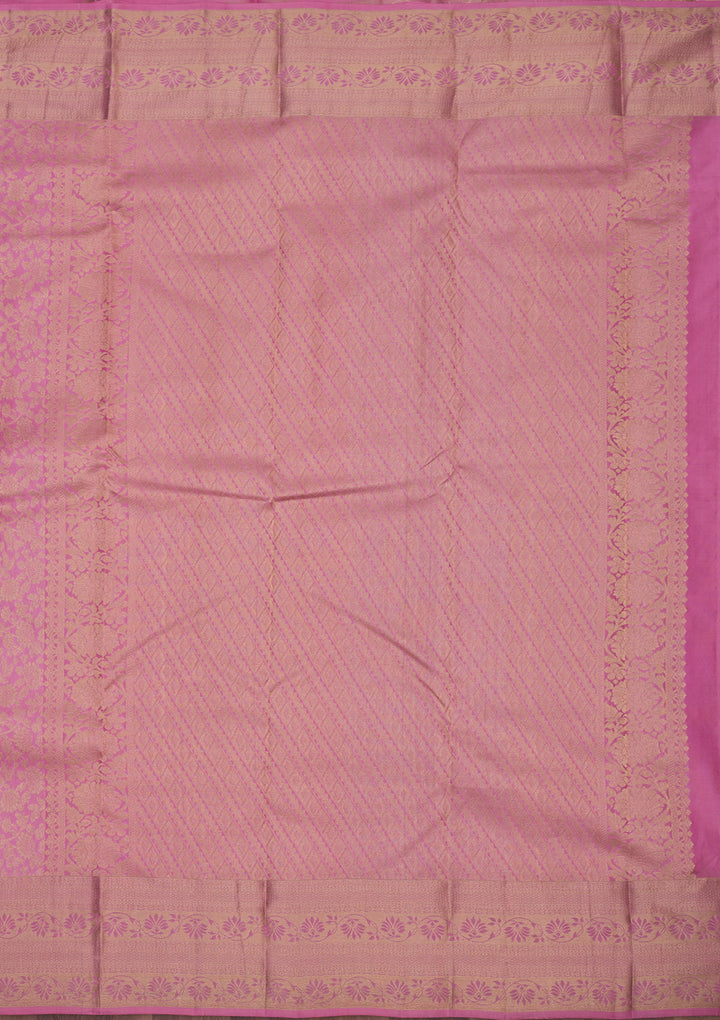 Baby Pink Zariwork Pure Silk Saree