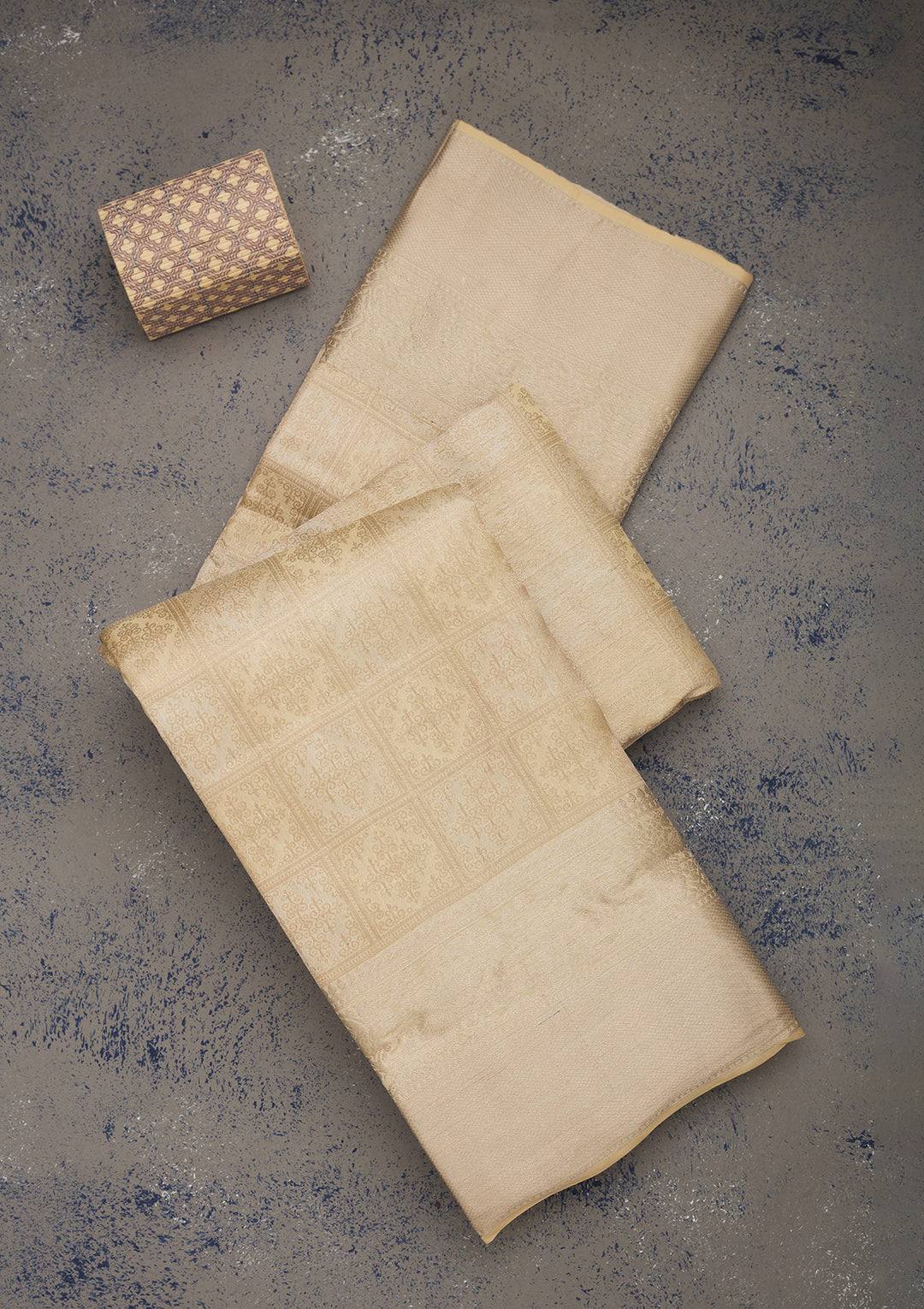 Beige Zariwork Pure Silk Saree