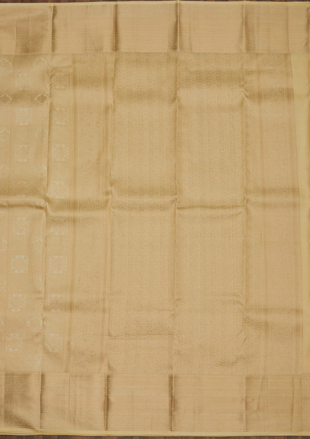 Beige Zariwork Pure Silk Saree