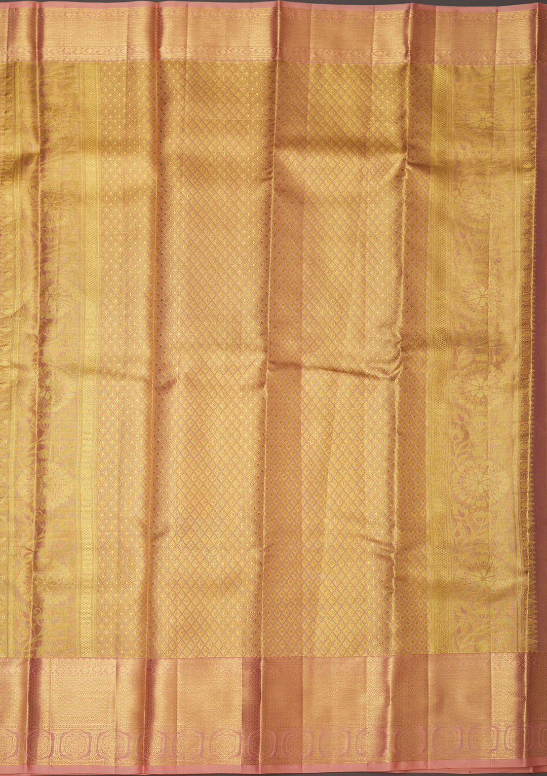 Beige Zariwork Pure Silk Saree