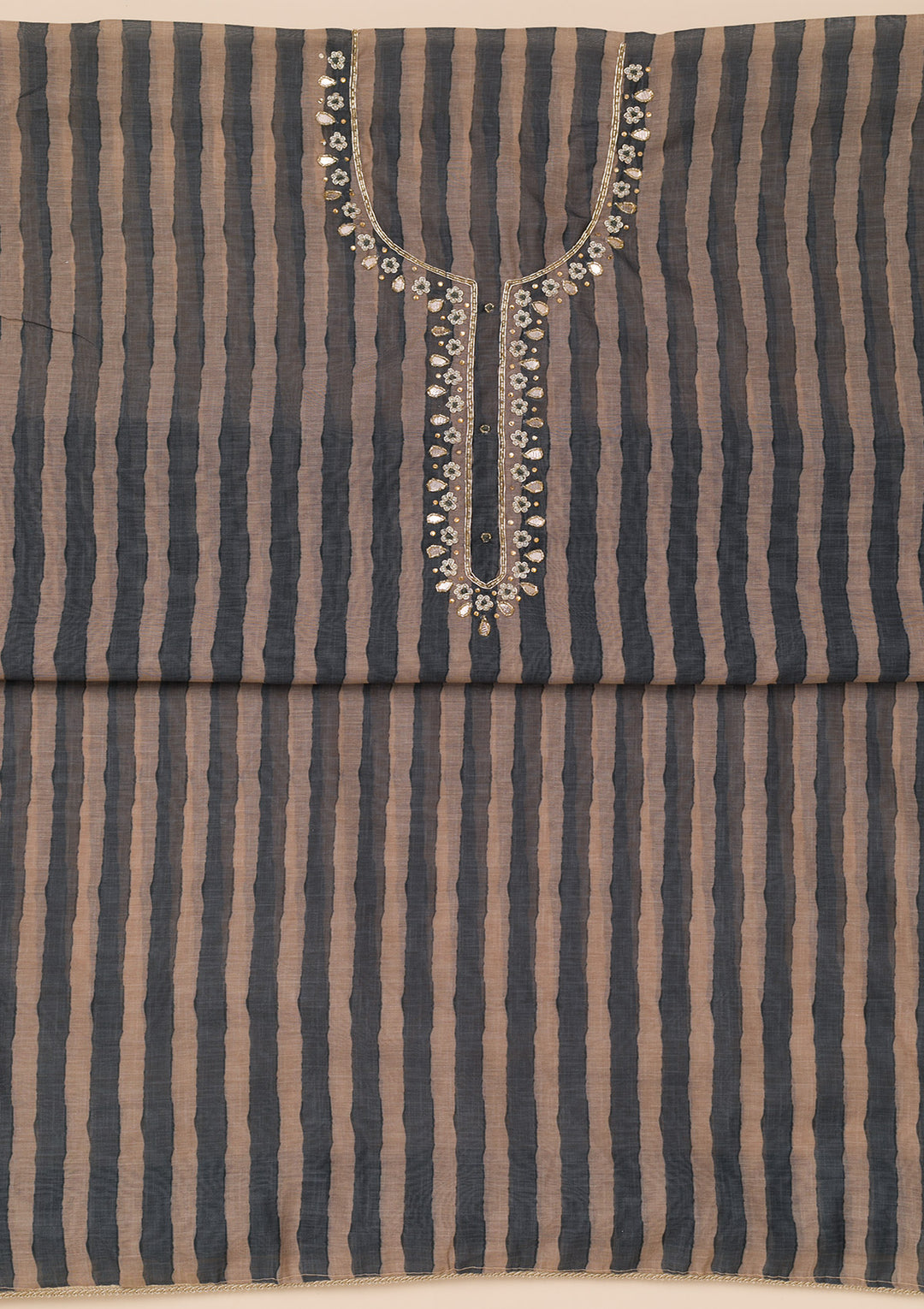 Black Printed Tissue Unstitched Salwar Suit