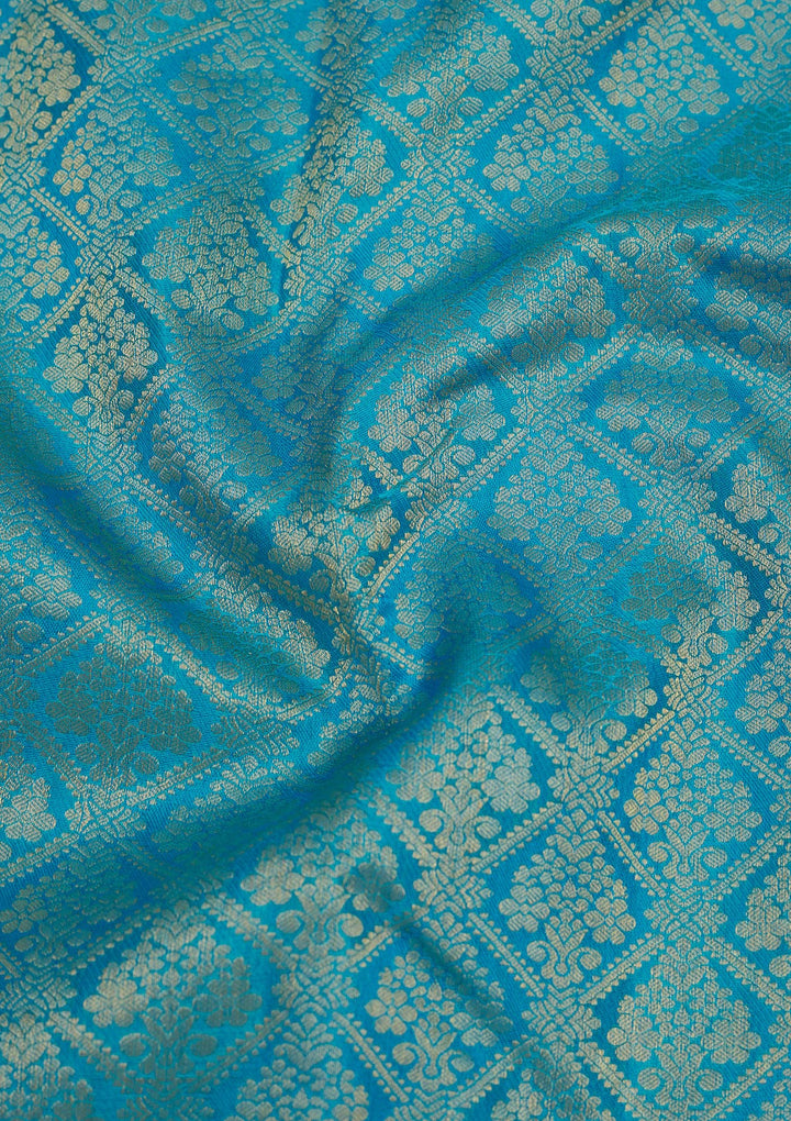 Blue Zariwork Pure Silk Saree