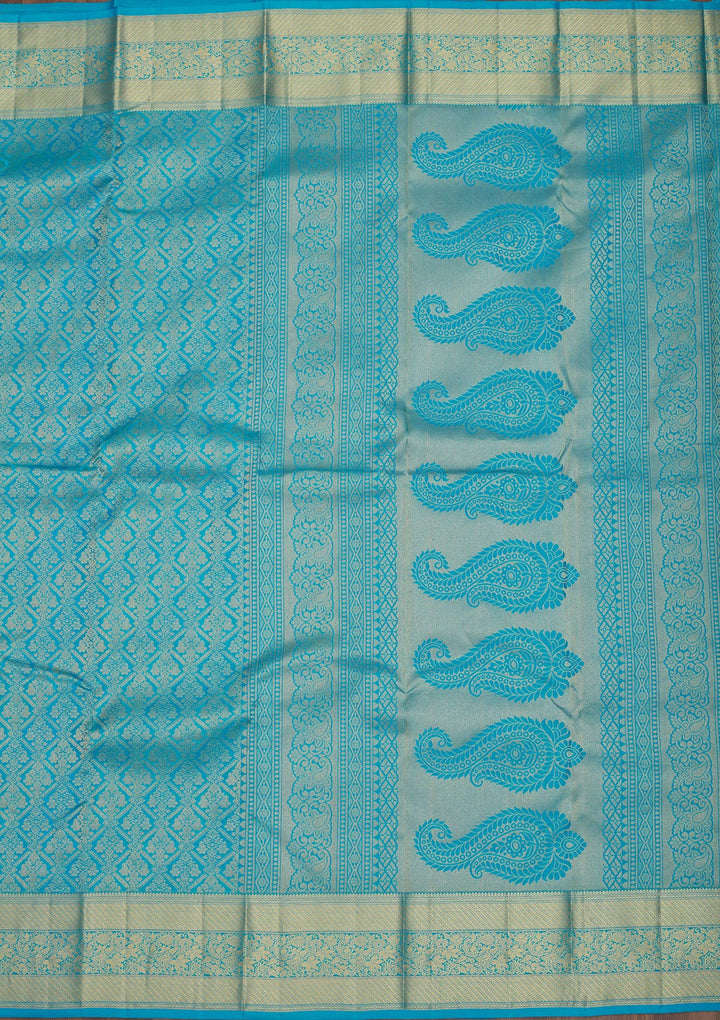 Blue Zariwork Pure Silk Saree
