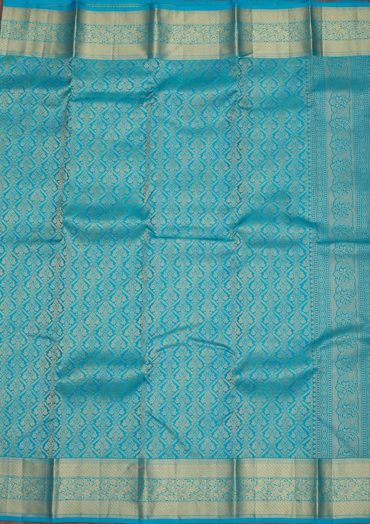 Blue Zariwork Pure Silk Saree