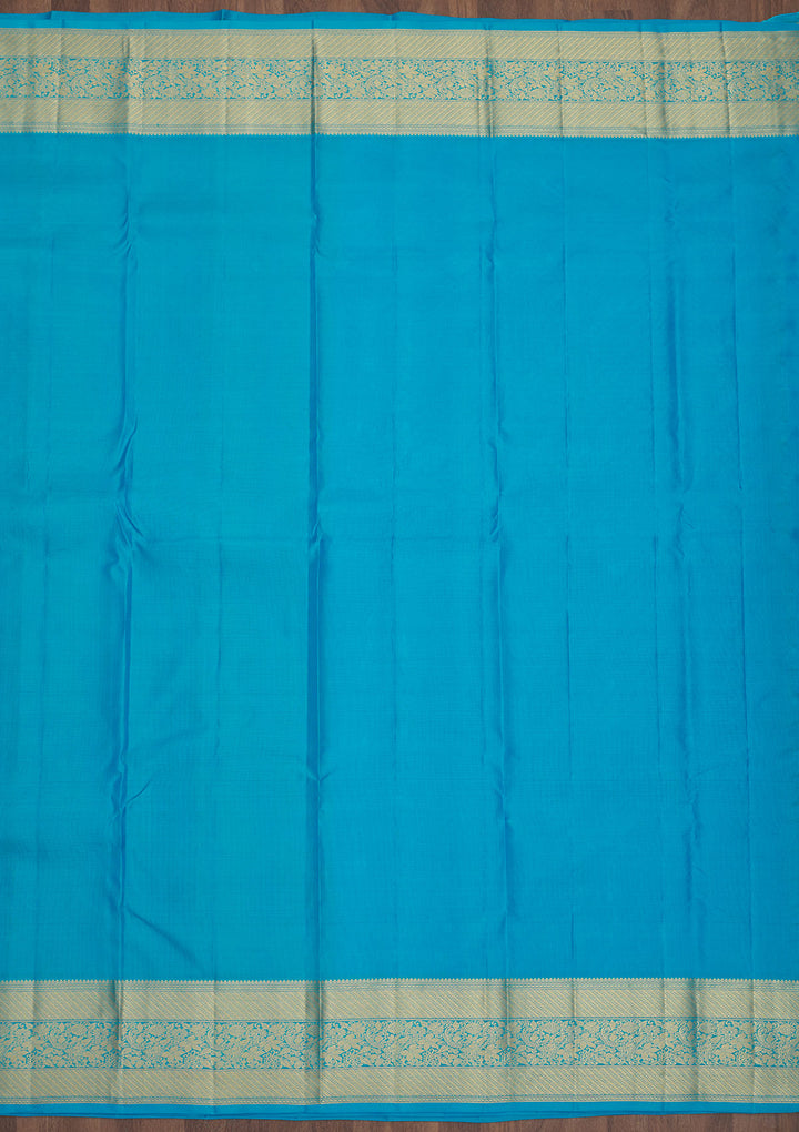 Blue Zariwork Pure Silk Saree