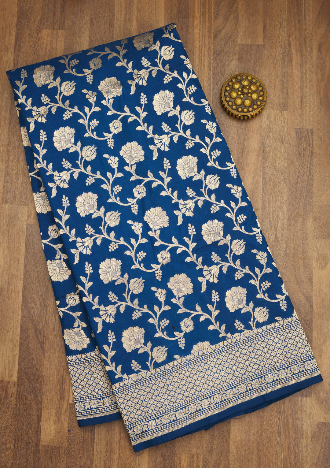Blue Zariwork Pure Silk Saree
