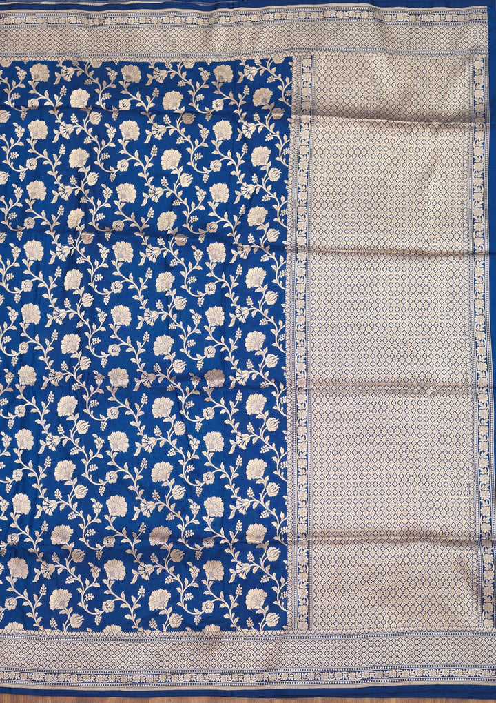 Blue Zariwork Pure Silk Saree