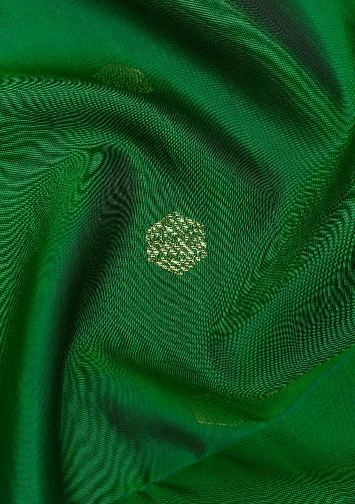Bottle Green Zariwork Pure Silk Saree