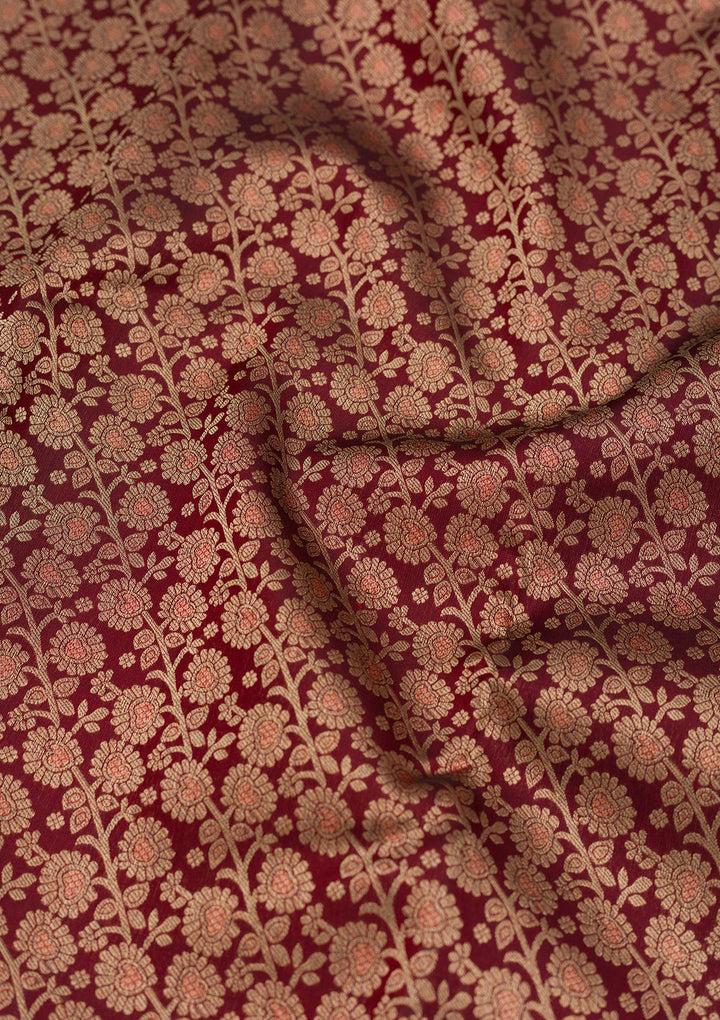 Brown Zariwork Pure Silk Saree