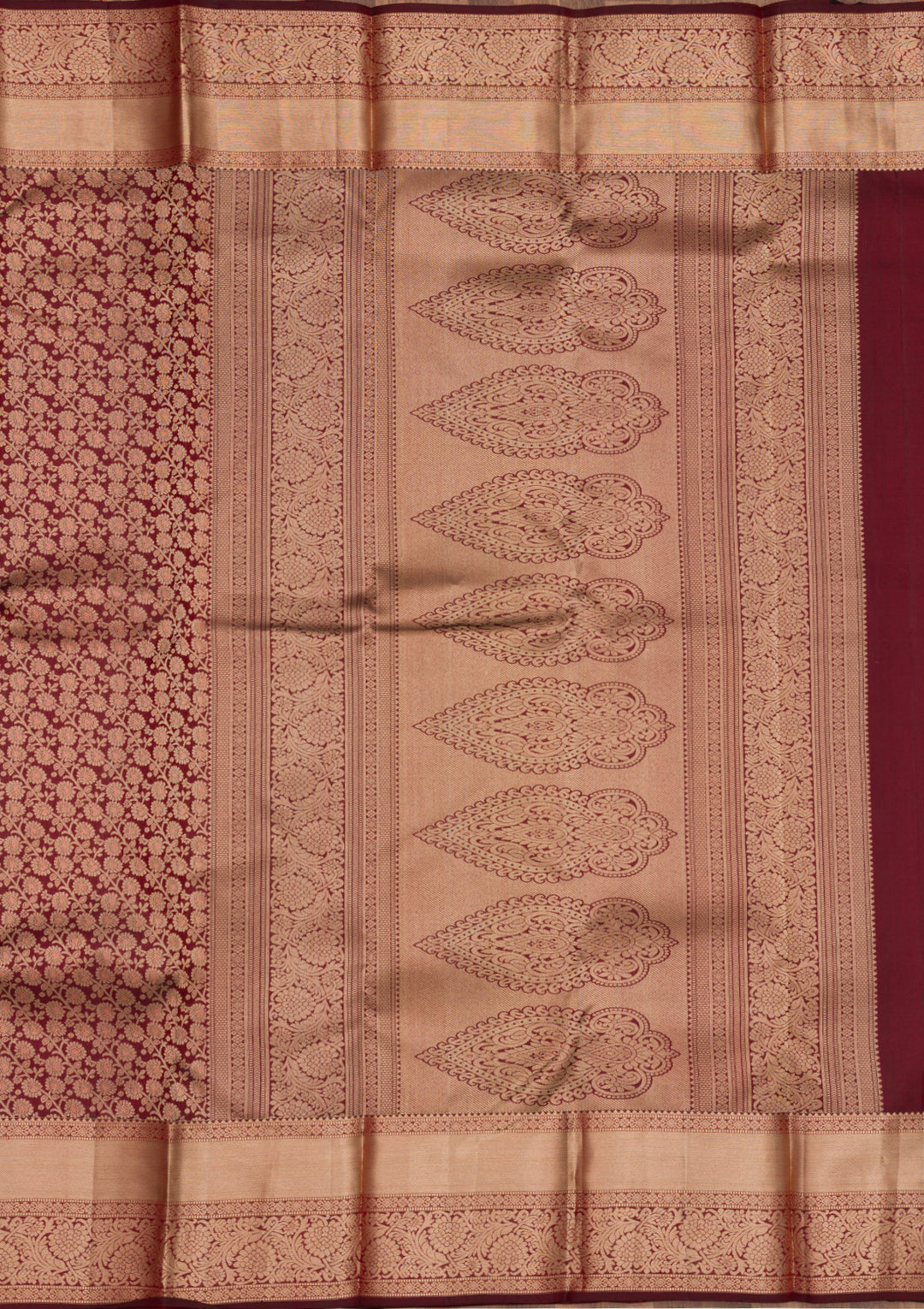 Brown Zariwork Pure Silk Saree