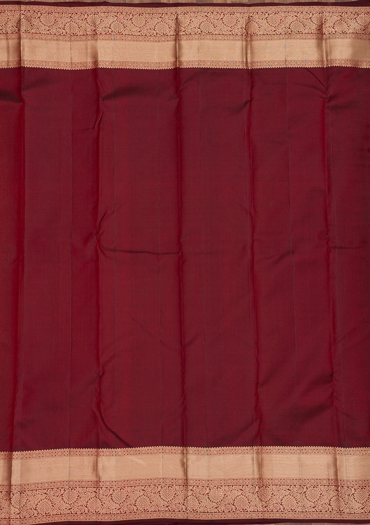 Brown Zariwork Pure Silk Saree