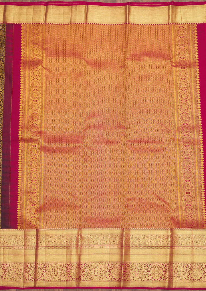 Brown Zariwork Pure Silk Saree