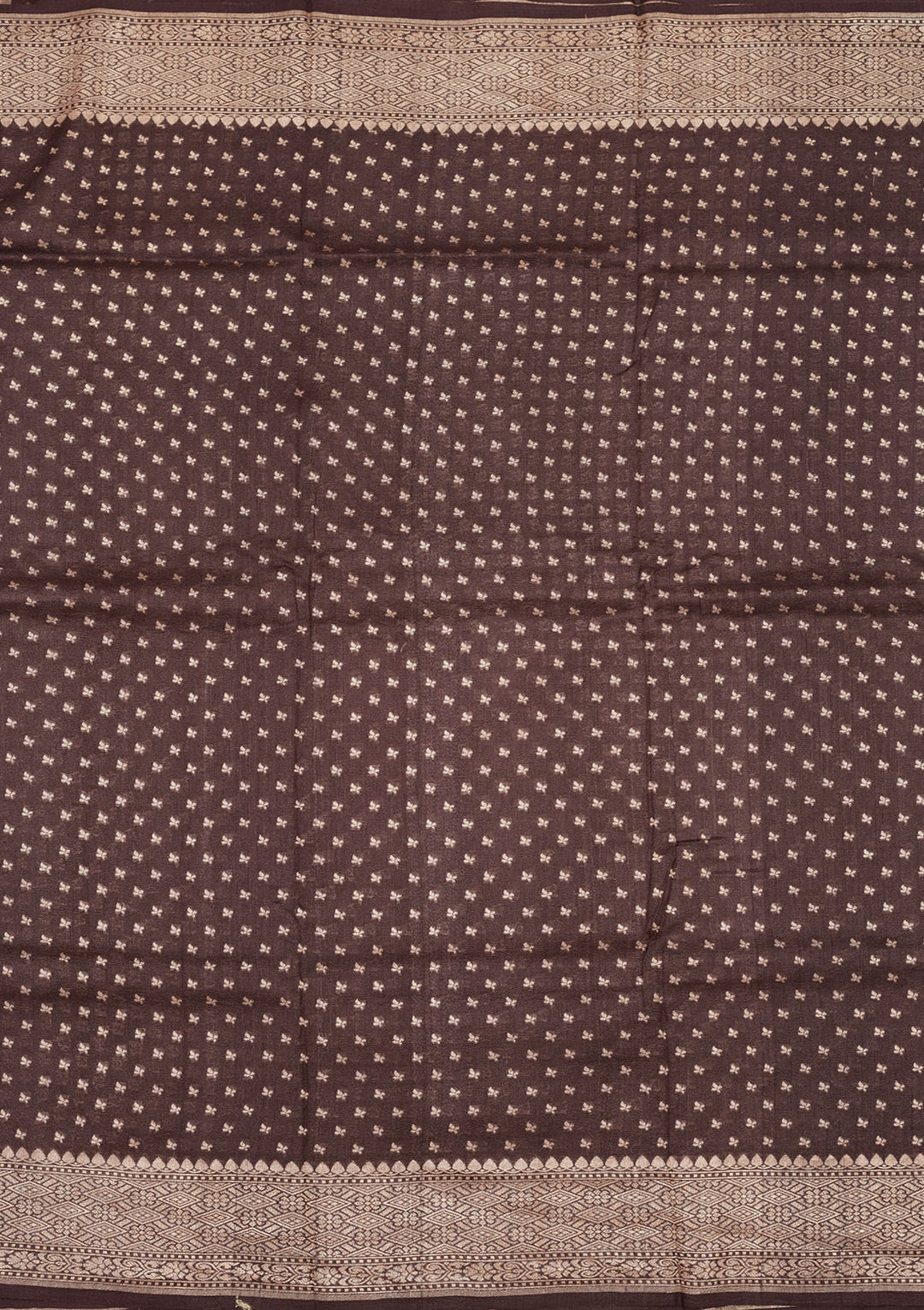 Brown Zariwork Pure Silk Saree