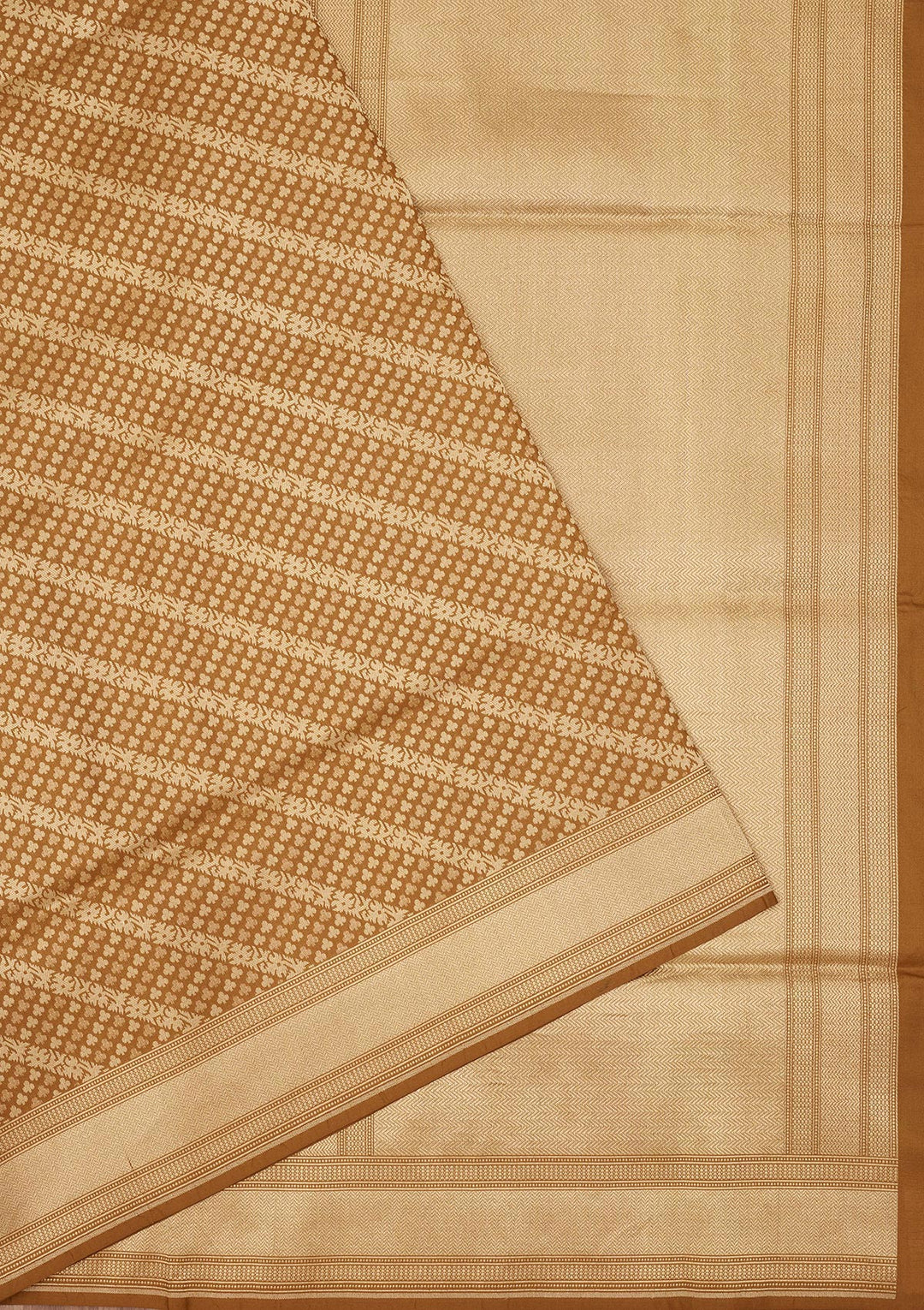 Brown Zariwork Pure Silk Saree